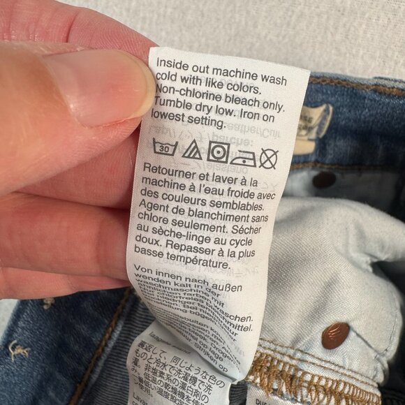 Madewell Jeans Womens 26 Blue Slinny Crop Mid Rise Dark Wash Button Fly - Picture 6 of 14